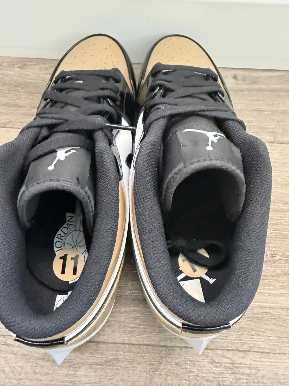 Nike Kids Low-Top Cleats - Black White Gold